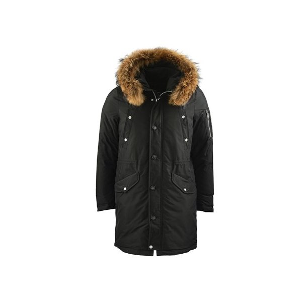 Rick - Black - Raccoon Fur